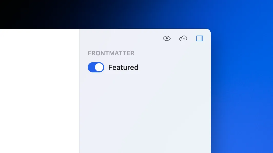 Toggle labeled "Featured"