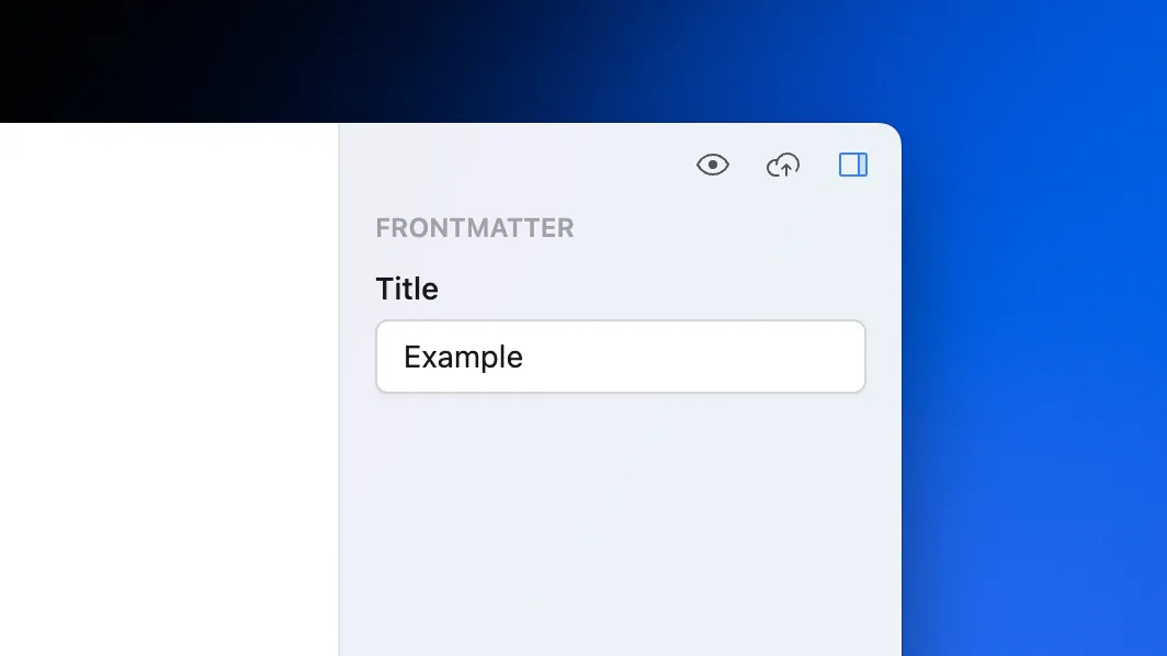Text field labeled "Title"